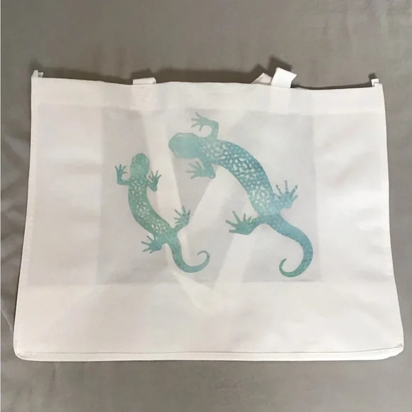 White and Blue Tote Bag - Picture 2 of 4